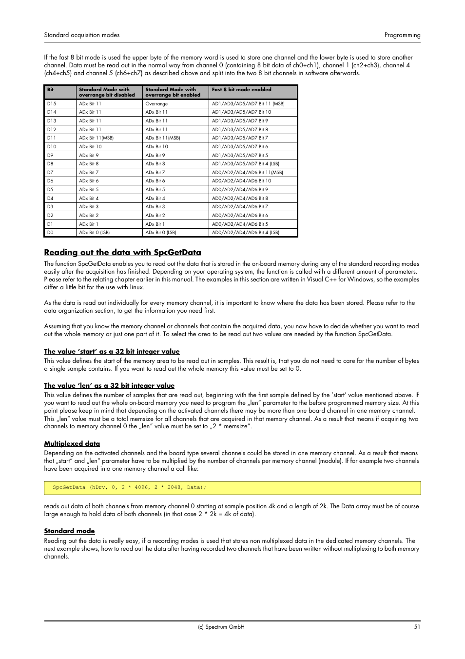 Reading out the data with spcgetdata | Spectrum Brands MC.31XX User Manual | Page 51 / 102