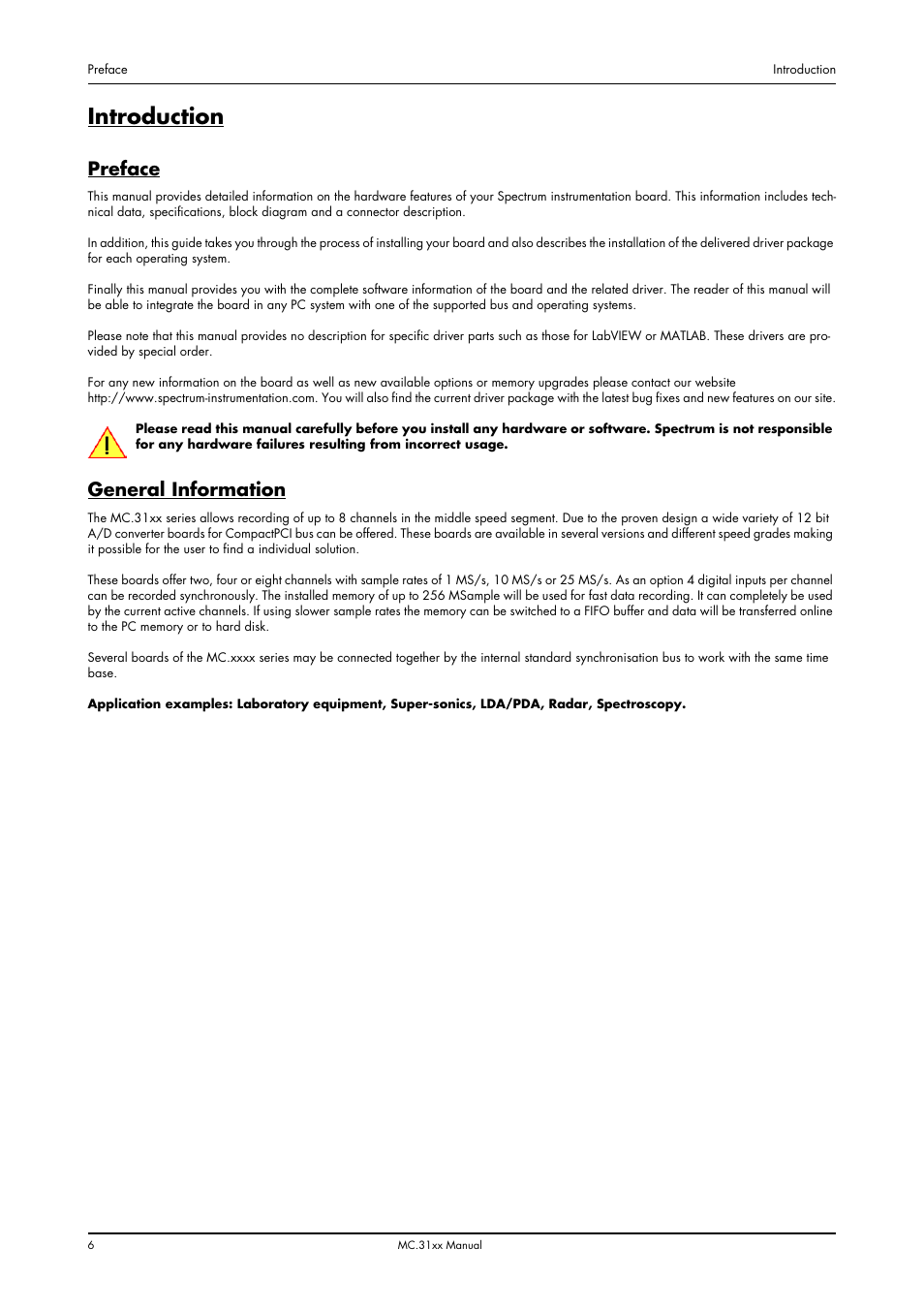 Introduction, Preface, General information | Preface general information | Spectrum Brands MC.31XX User Manual | Page 6 / 102