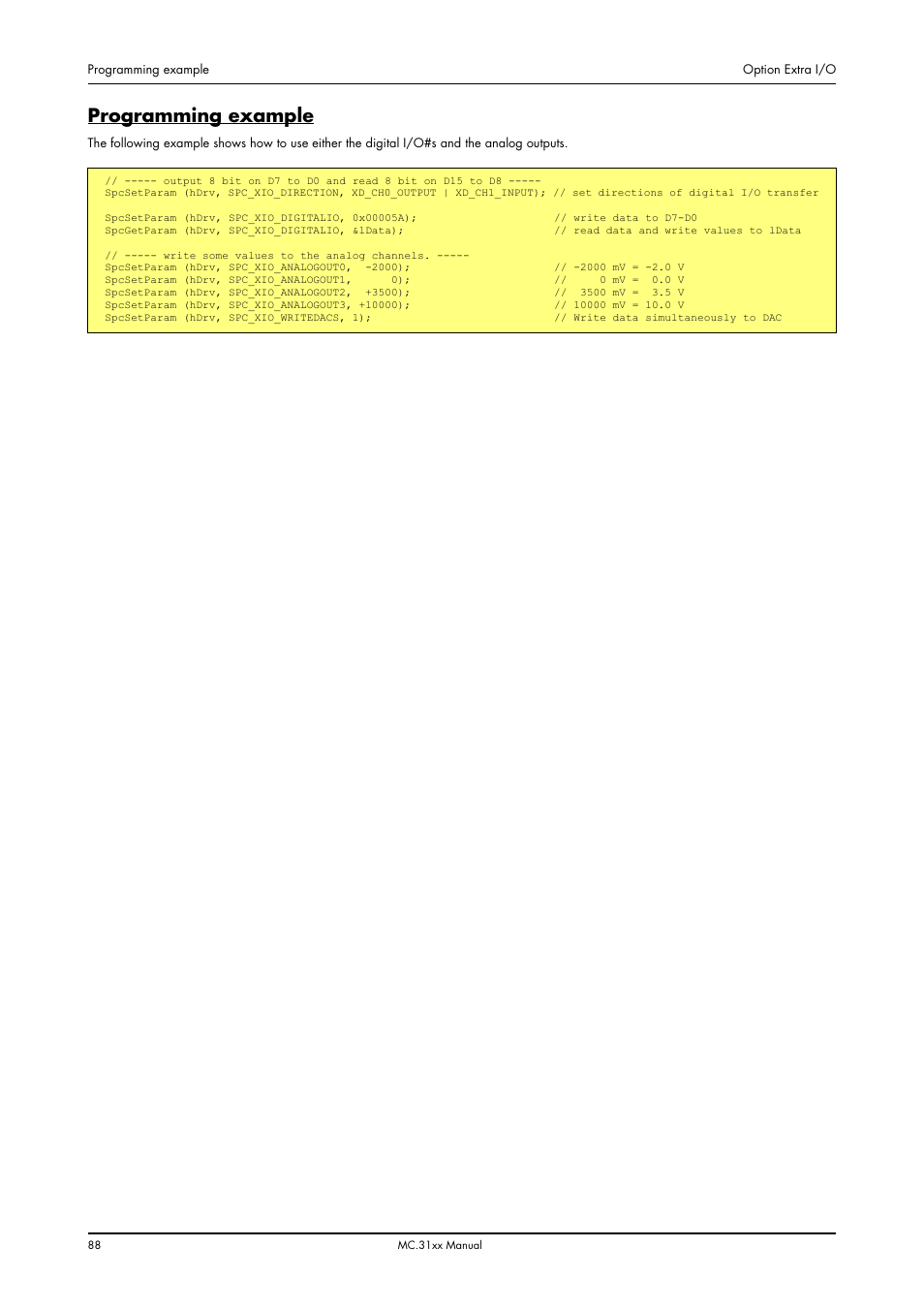 Programming example | Spectrum Brands MC.31XX User Manual | Page 88 / 102