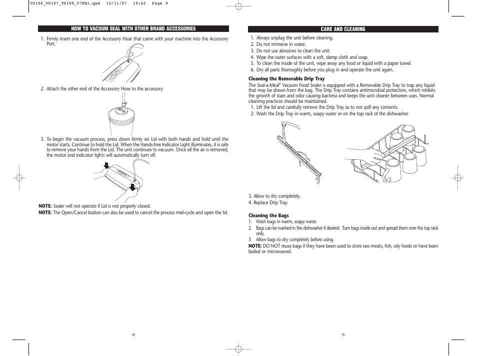 Seal-a-Meal VS108 User Manual | Page 5 / 7