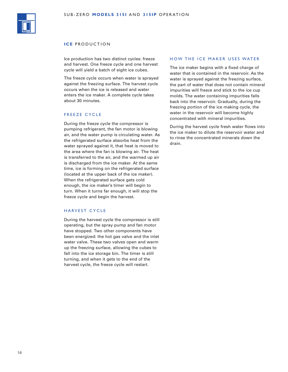 Sub-Zero 3 1 5 I User Manual | Page 16 / 24