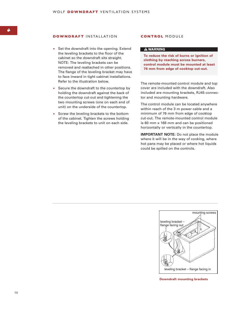Sub-Zero Downdraft Ventilation User Manual | Page 10 / 74