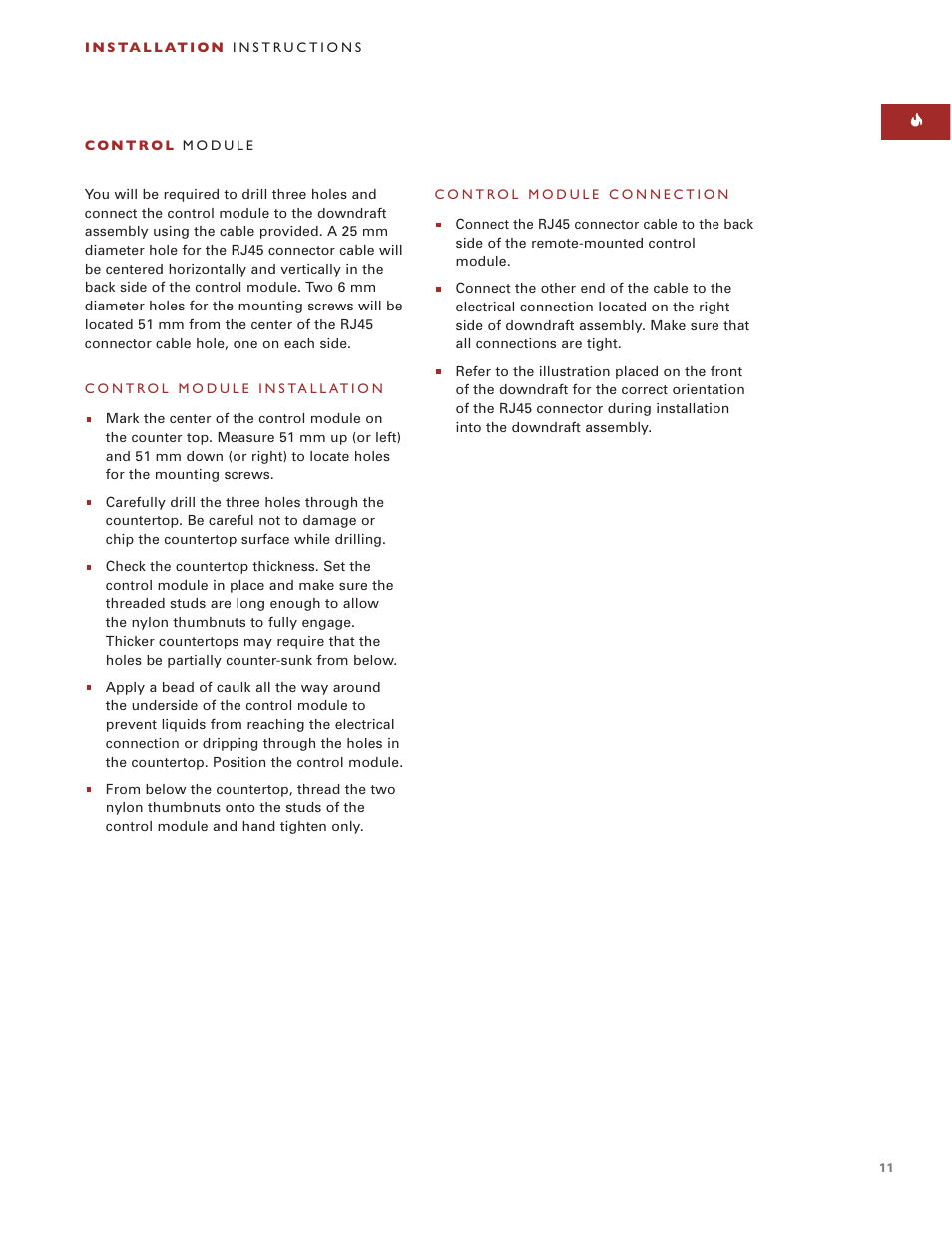 Sub-Zero Downdraft Ventilation User Manual | Page 11 / 74