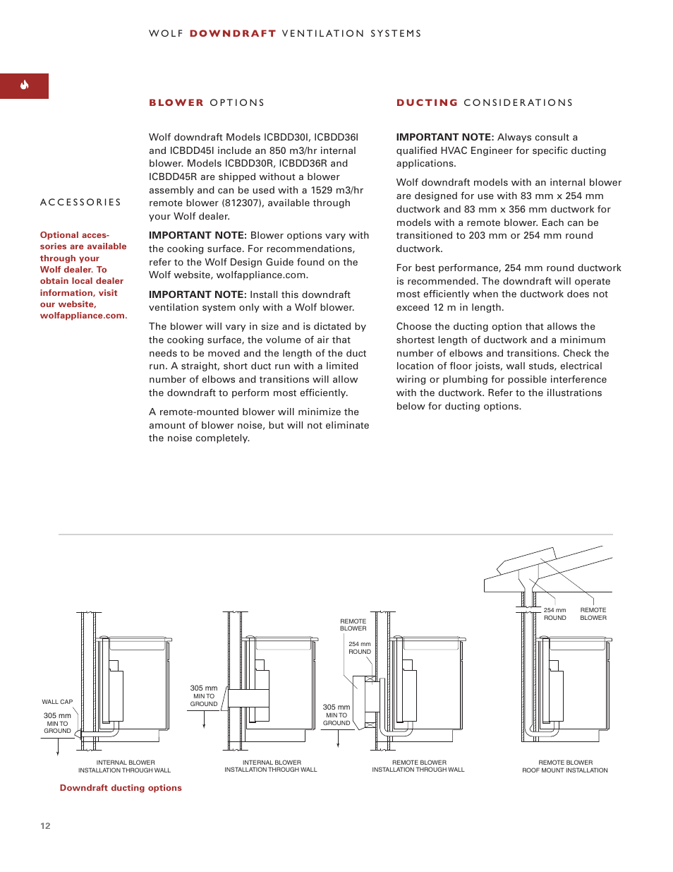 Sub-Zero Downdraft Ventilation User Manual | Page 12 / 74