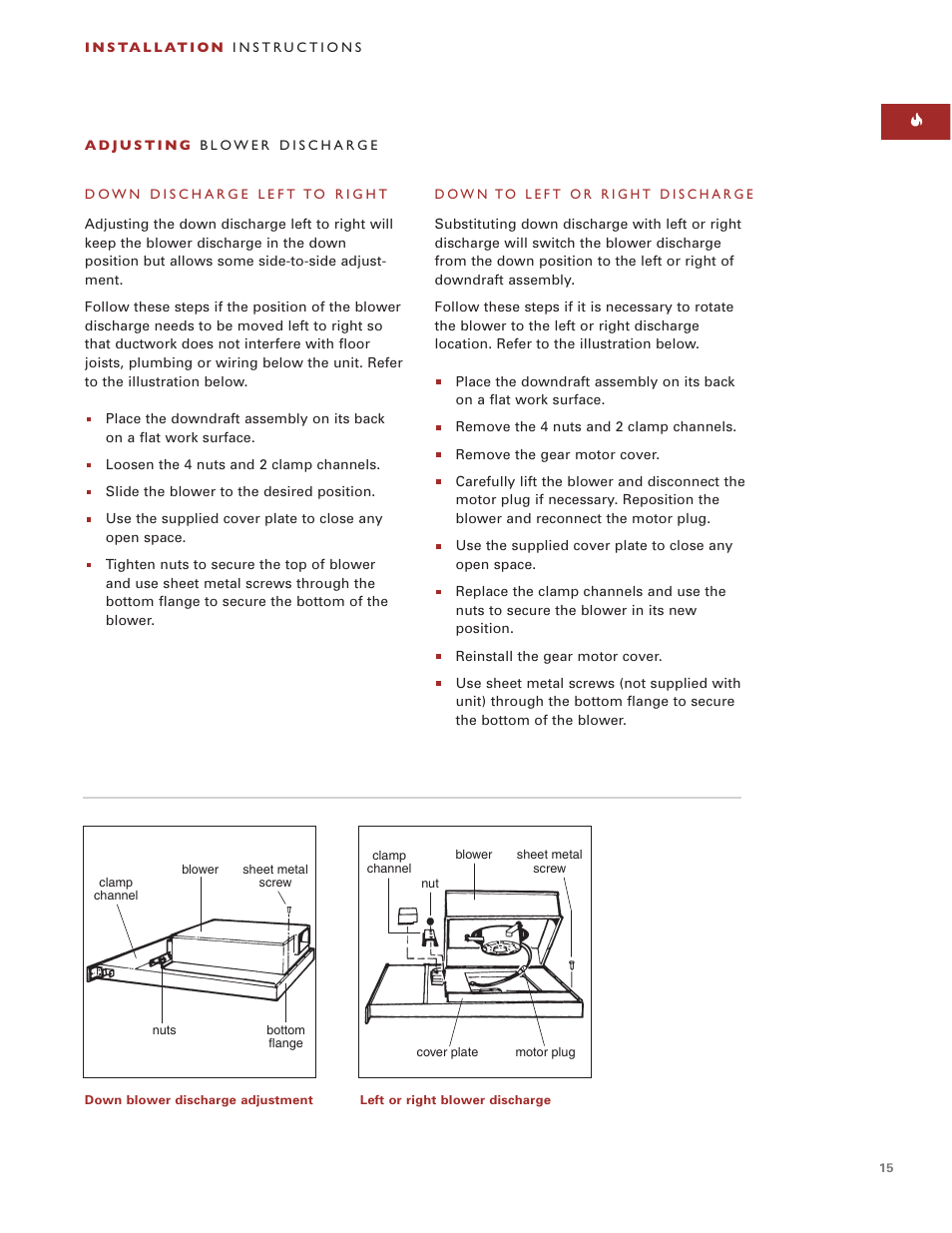 Sub-Zero Downdraft Ventilation User Manual | Page 15 / 74