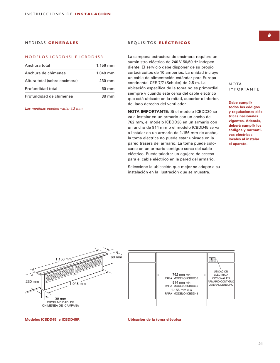 Sub-Zero Downdraft Ventilation User Manual | Page 21 / 74