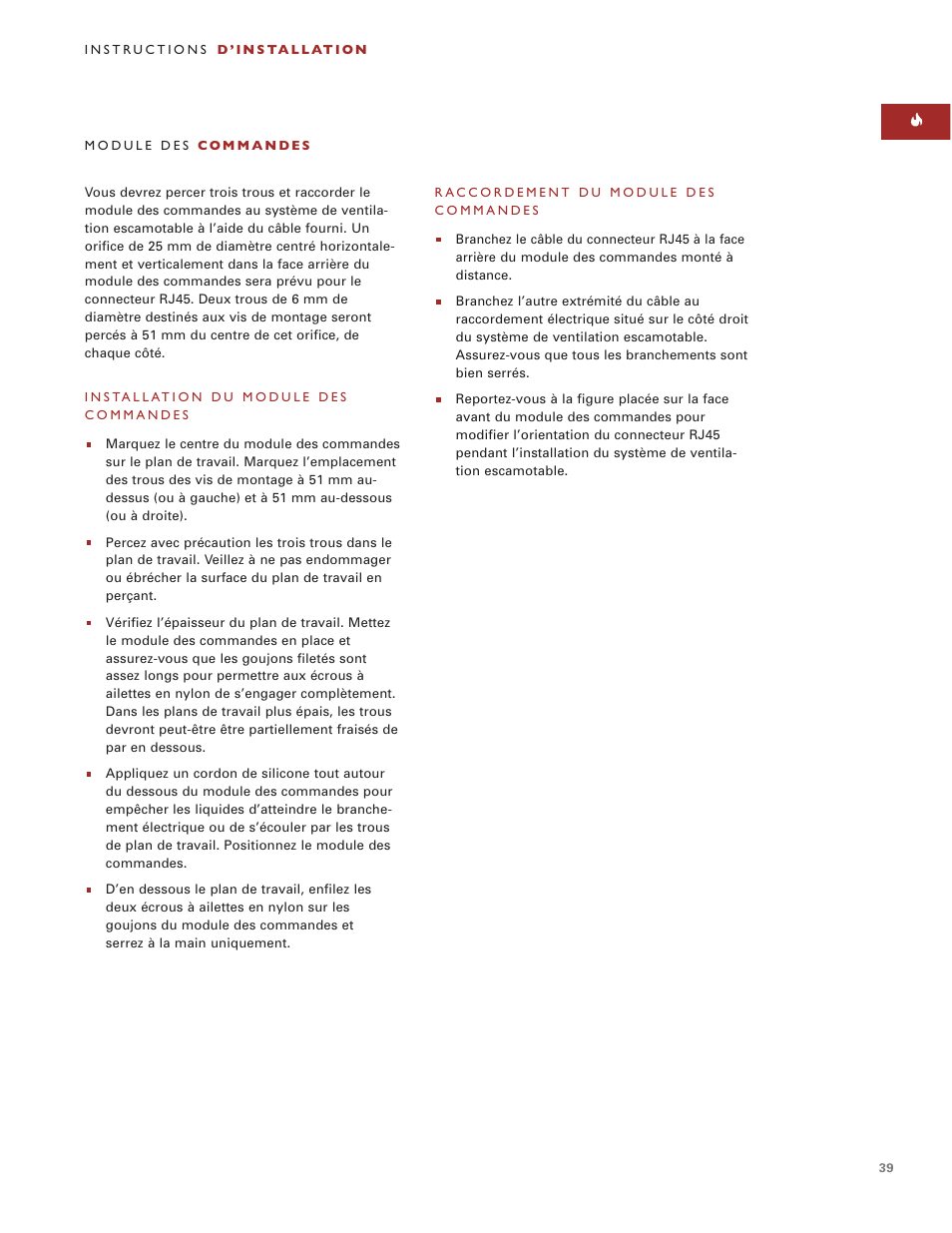Sub-Zero Downdraft Ventilation User Manual | Page 39 / 74