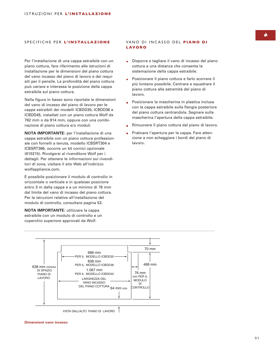 Sub-Zero Downdraft Ventilation User Manual | Page 51 / 74