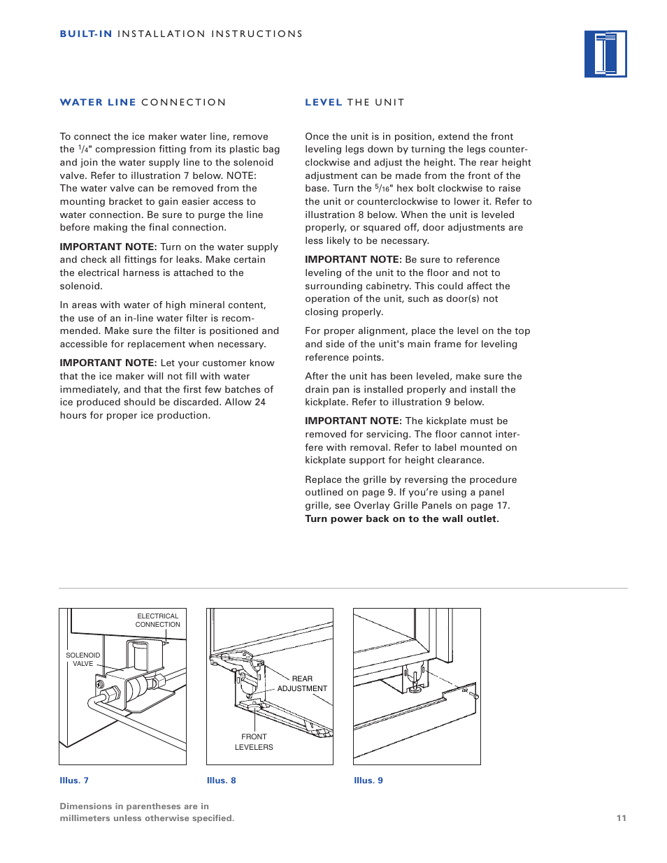 Sub-Zero Freezer User Manual | Page 11 / 24