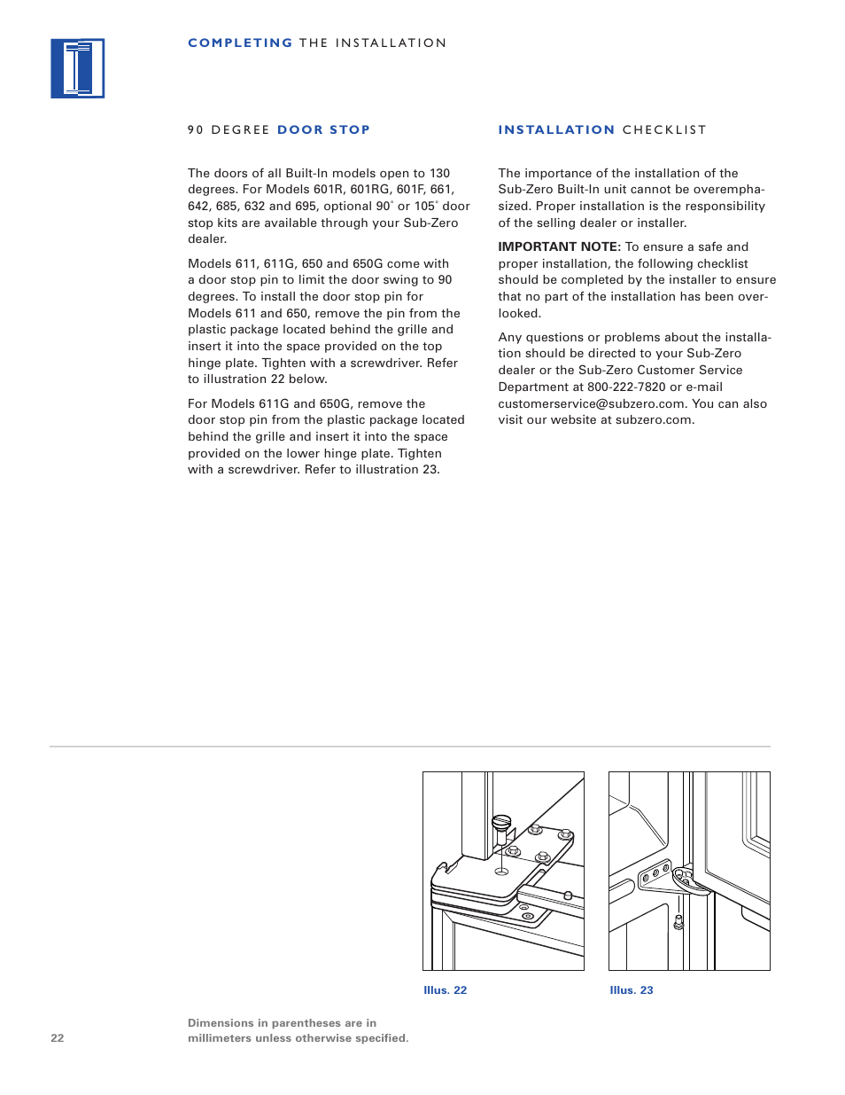 Sub-Zero Freezer User Manual | Page 22 / 24