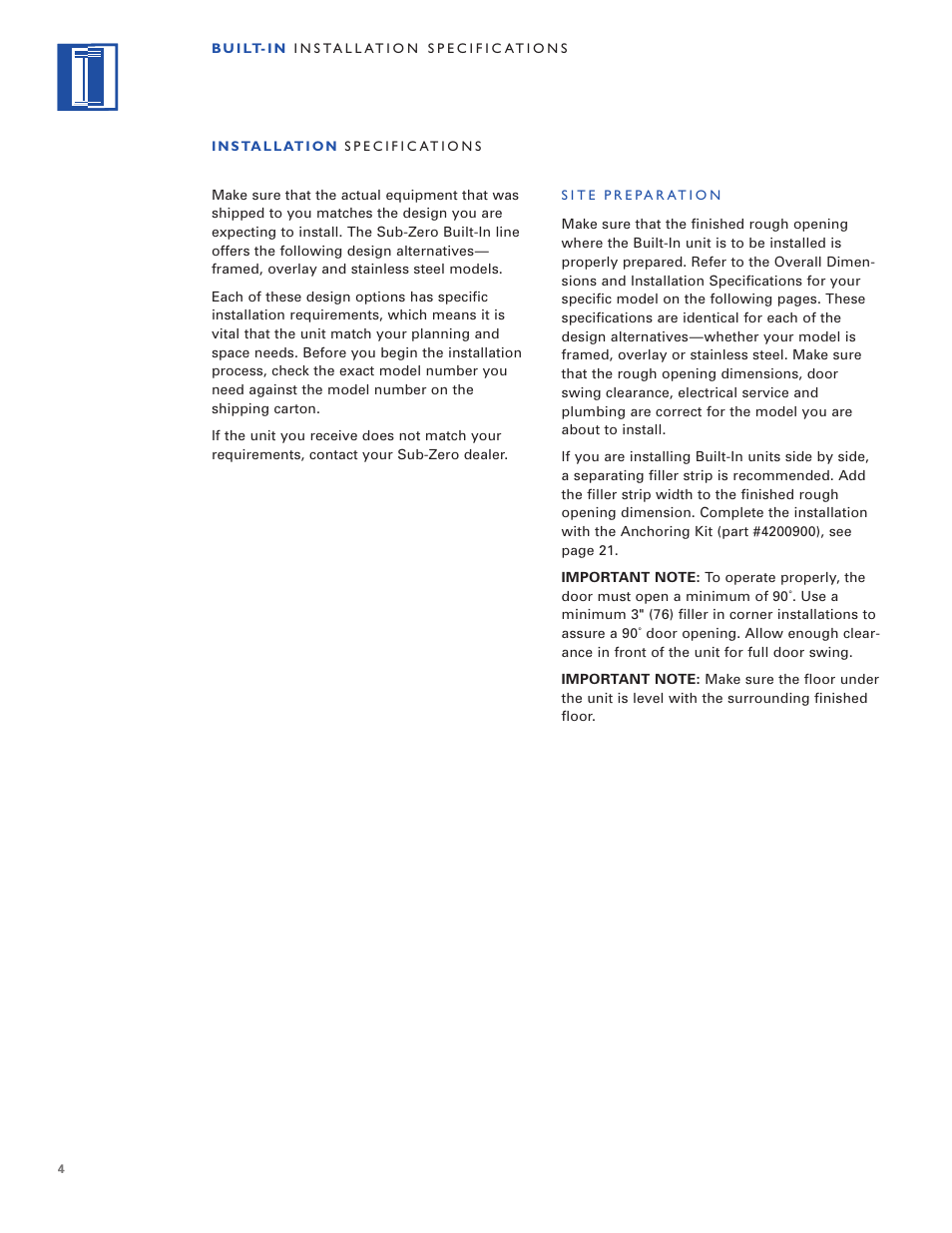 Sub-Zero Freezer User Manual | Page 4 / 24