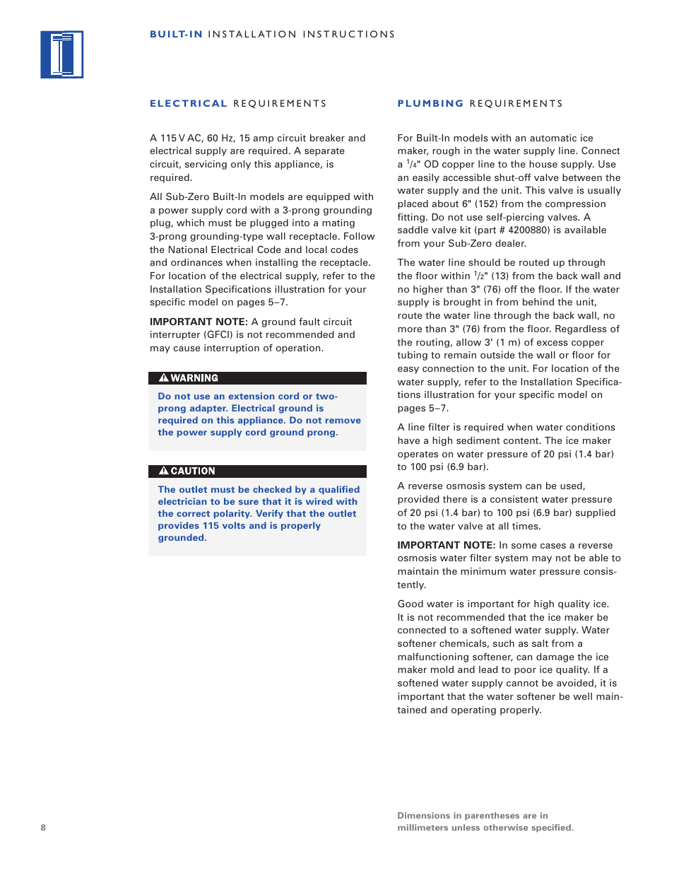 Sub-Zero Freezer User Manual | Page 8 / 24