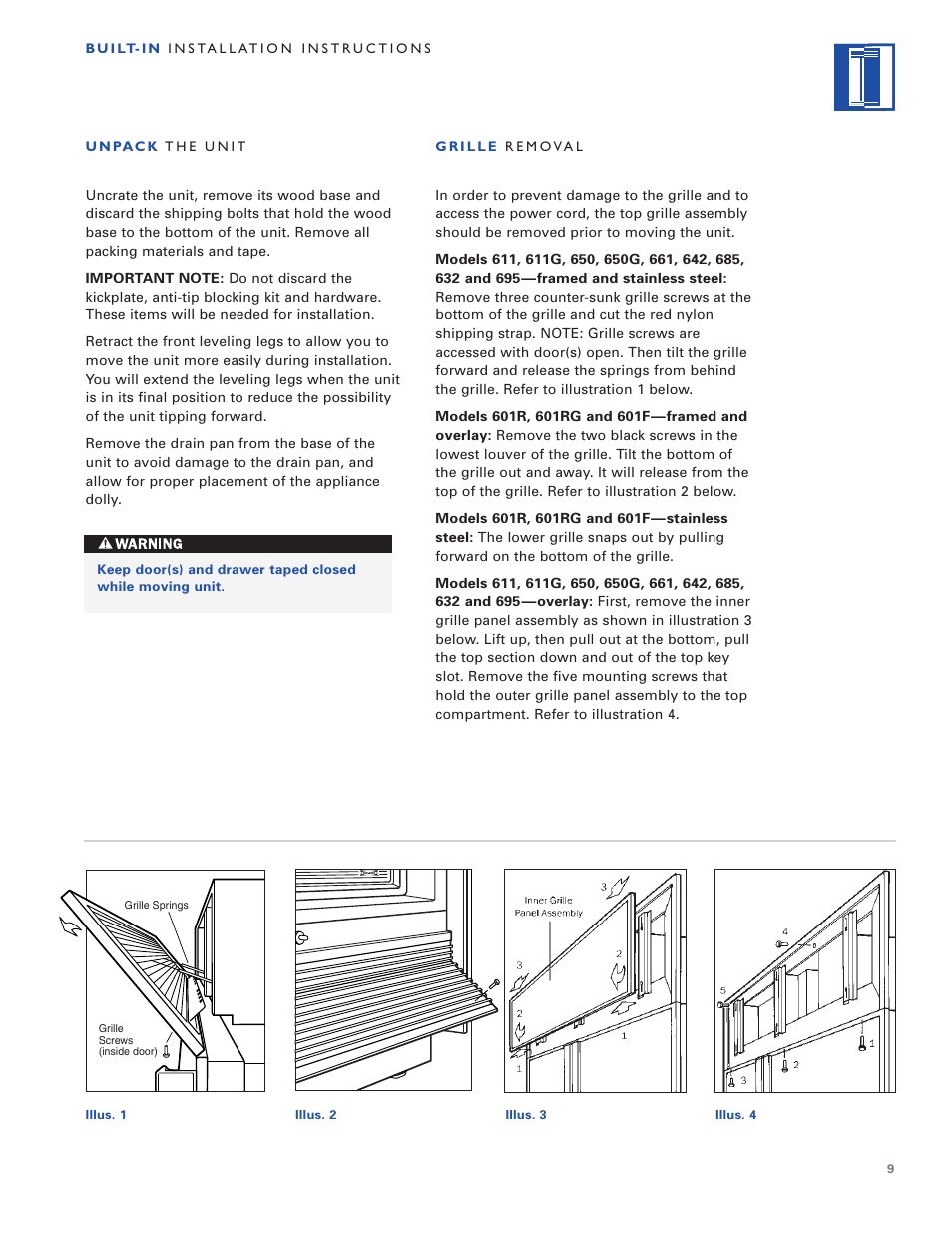 Sub-Zero Freezer User Manual | Page 9 / 24