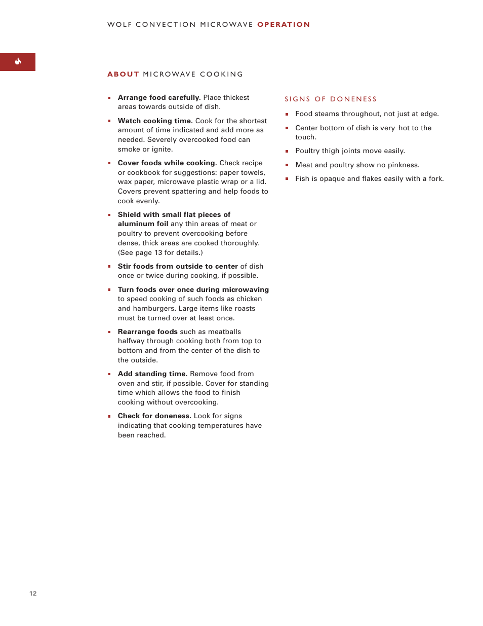 Sub-Zero Convection Microwave Oven User Manual | Page 12 / 36