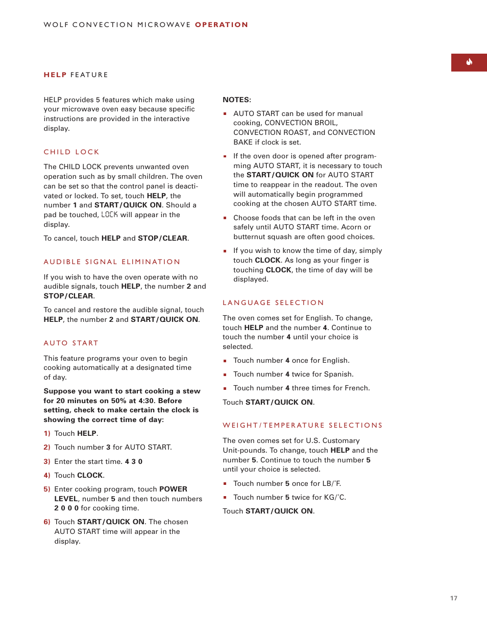 Sub-Zero Convection Microwave Oven User Manual | Page 17 / 36
