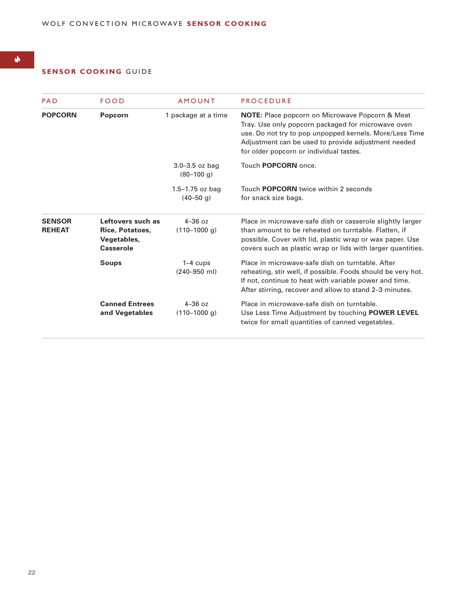 Sub-Zero Convection Microwave Oven User Manual | Page 22 / 36