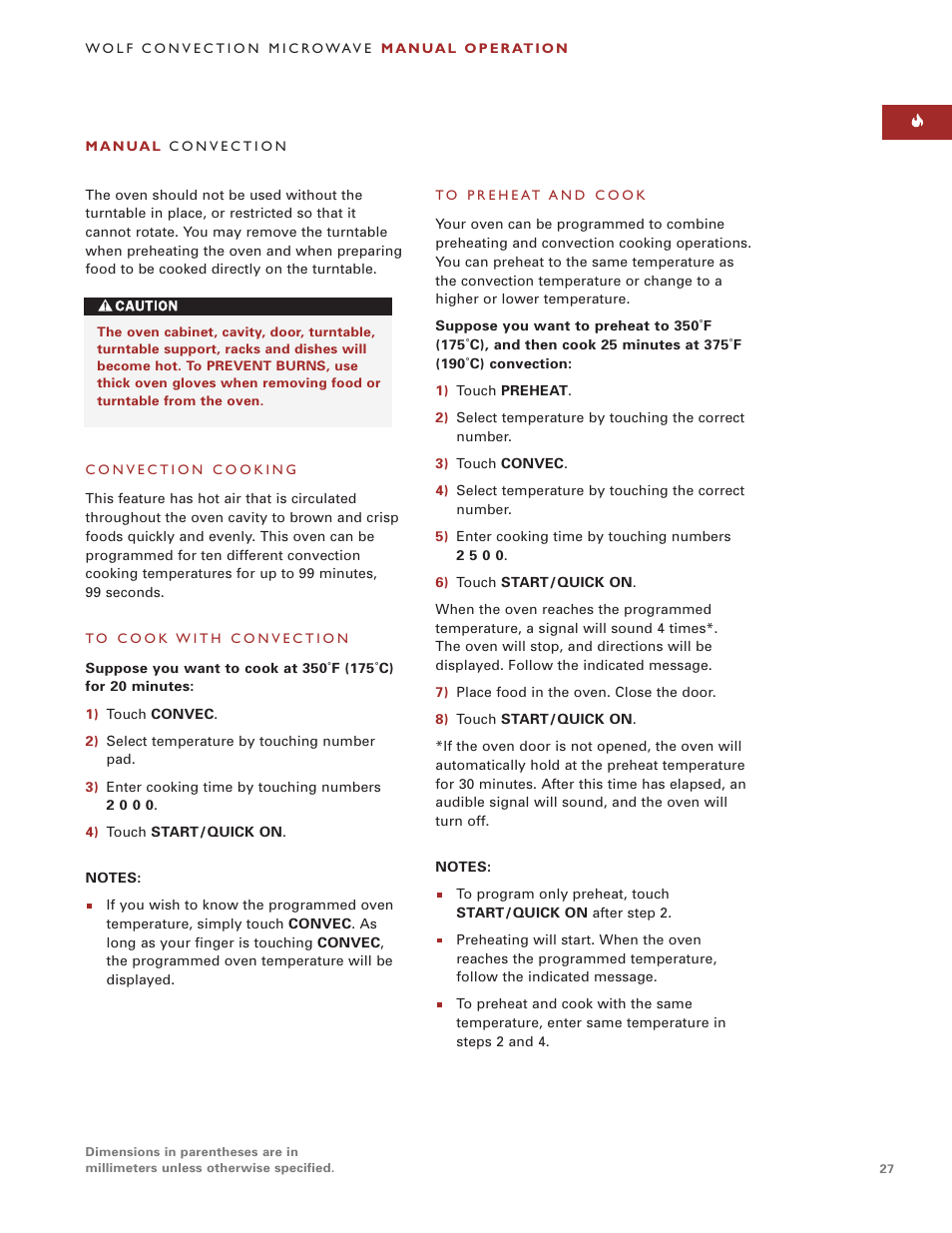 Sub-Zero Convection Microwave Oven User Manual | Page 27 / 36