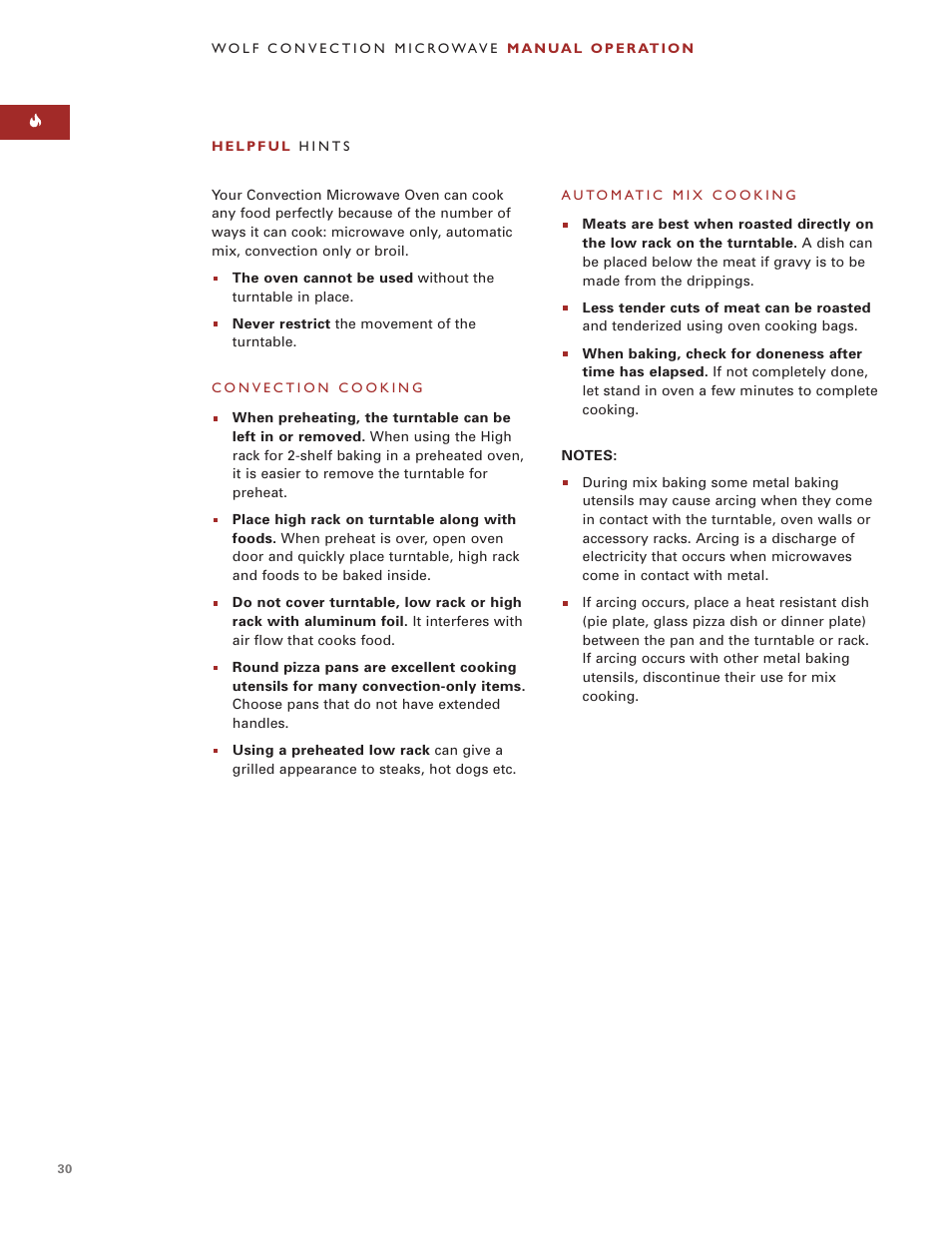 Sub-Zero Convection Microwave Oven User Manual | Page 30 / 36