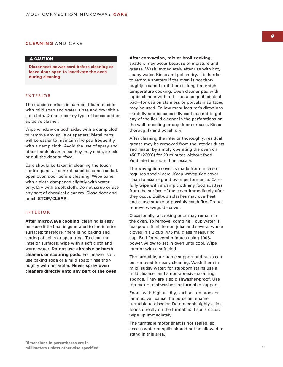 Sub-Zero Convection Microwave Oven User Manual | Page 31 / 36