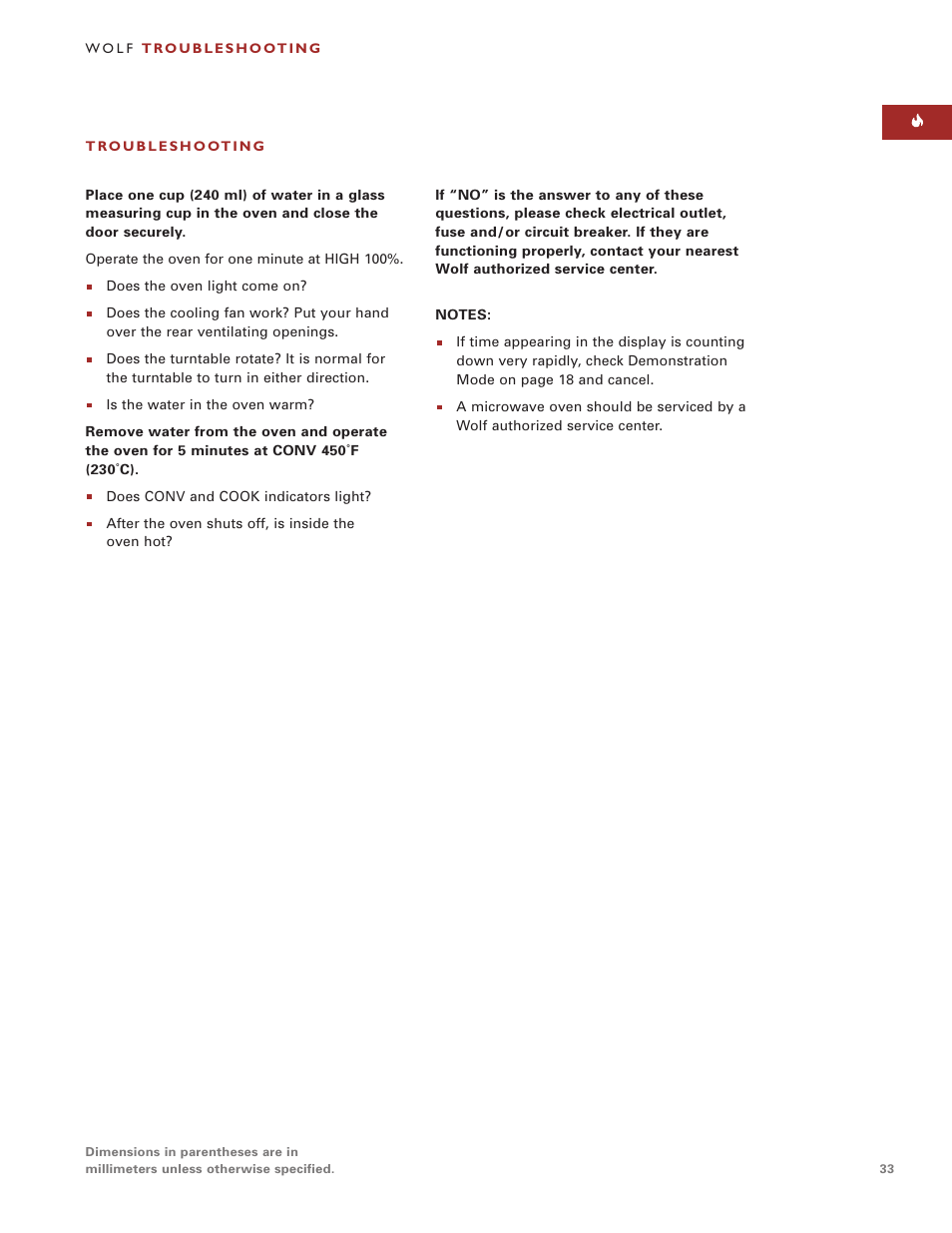 Sub-Zero Convection Microwave Oven User Manual | Page 33 / 36
