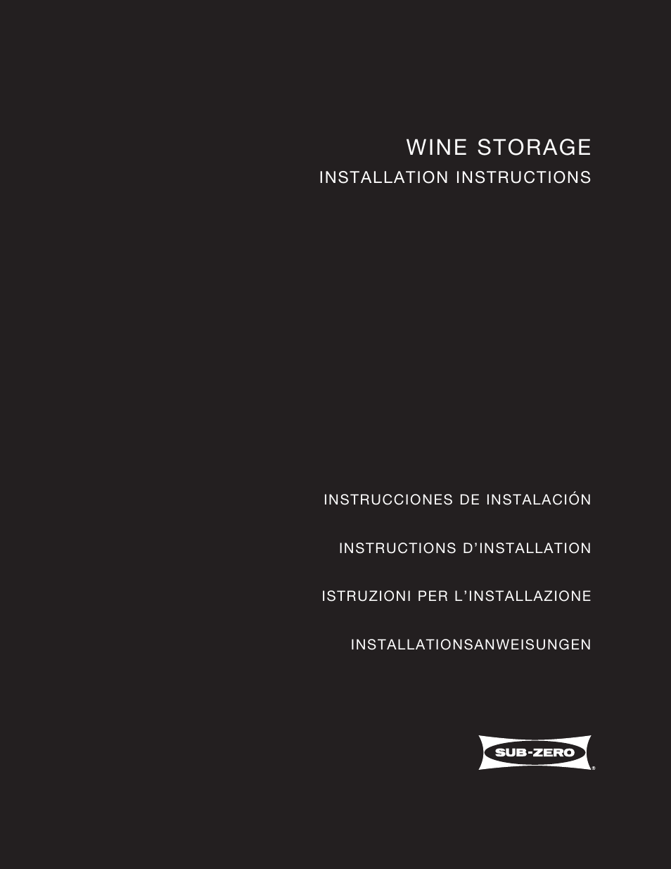 Sub-Zero ICB424 User Manual | 172 pages