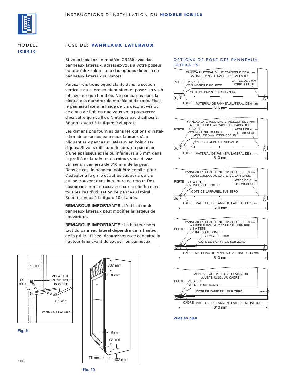 Sub-Zero ICB424 User Manual | Page 100 / 172