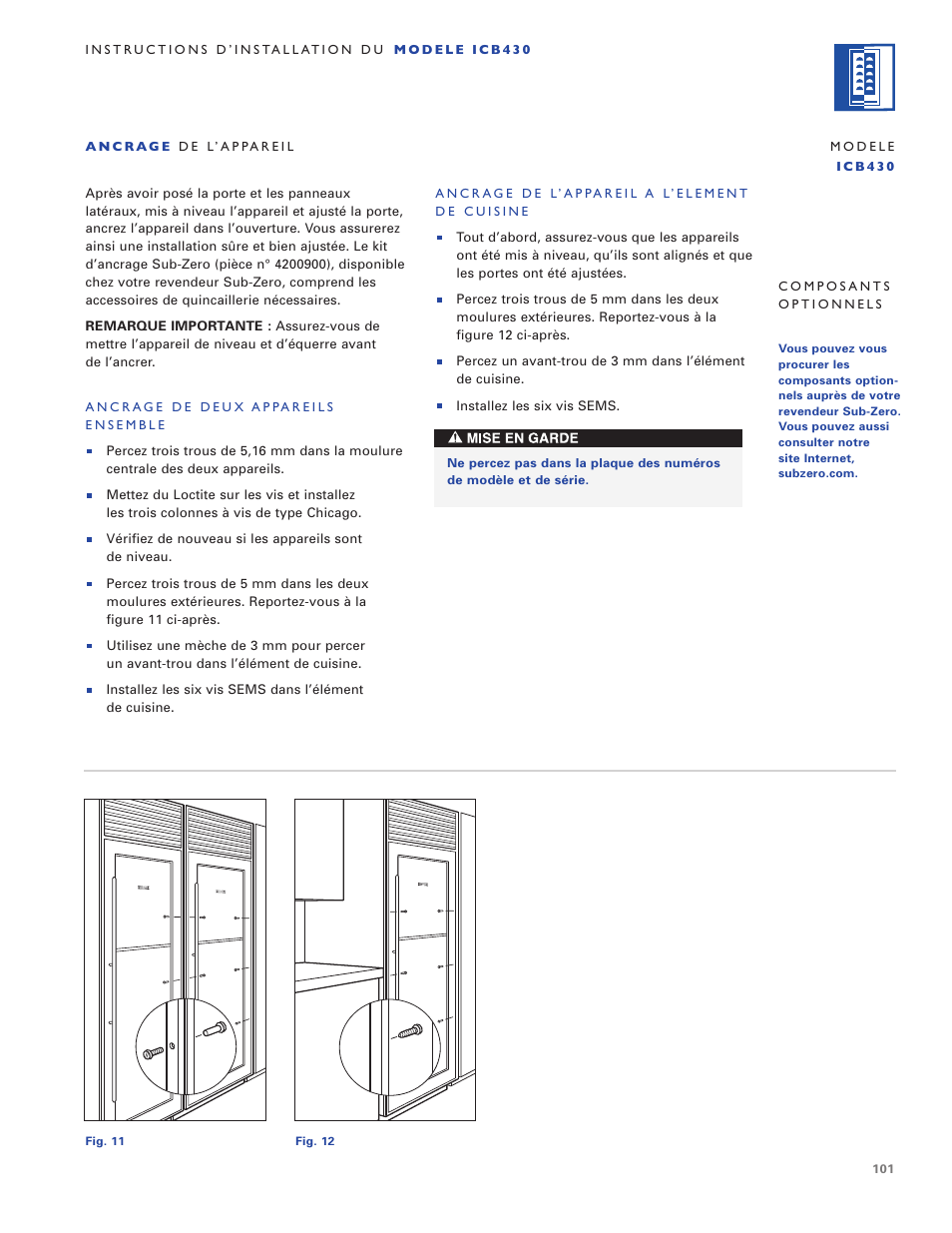Sub-Zero ICB424 User Manual | Page 101 / 172