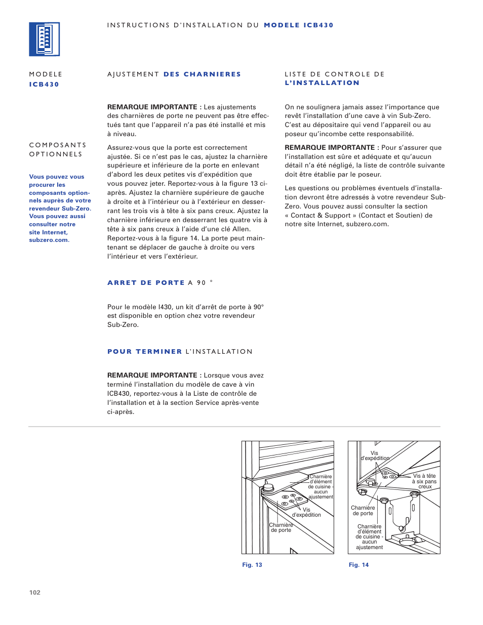 Sub-Zero ICB424 User Manual | Page 102 / 172