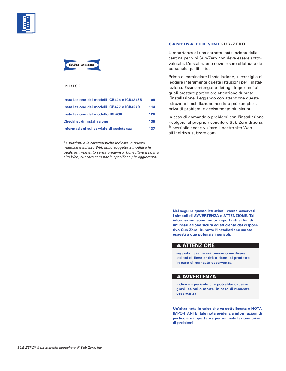 Sub-Zero ICB424 User Manual | Page 104 / 172