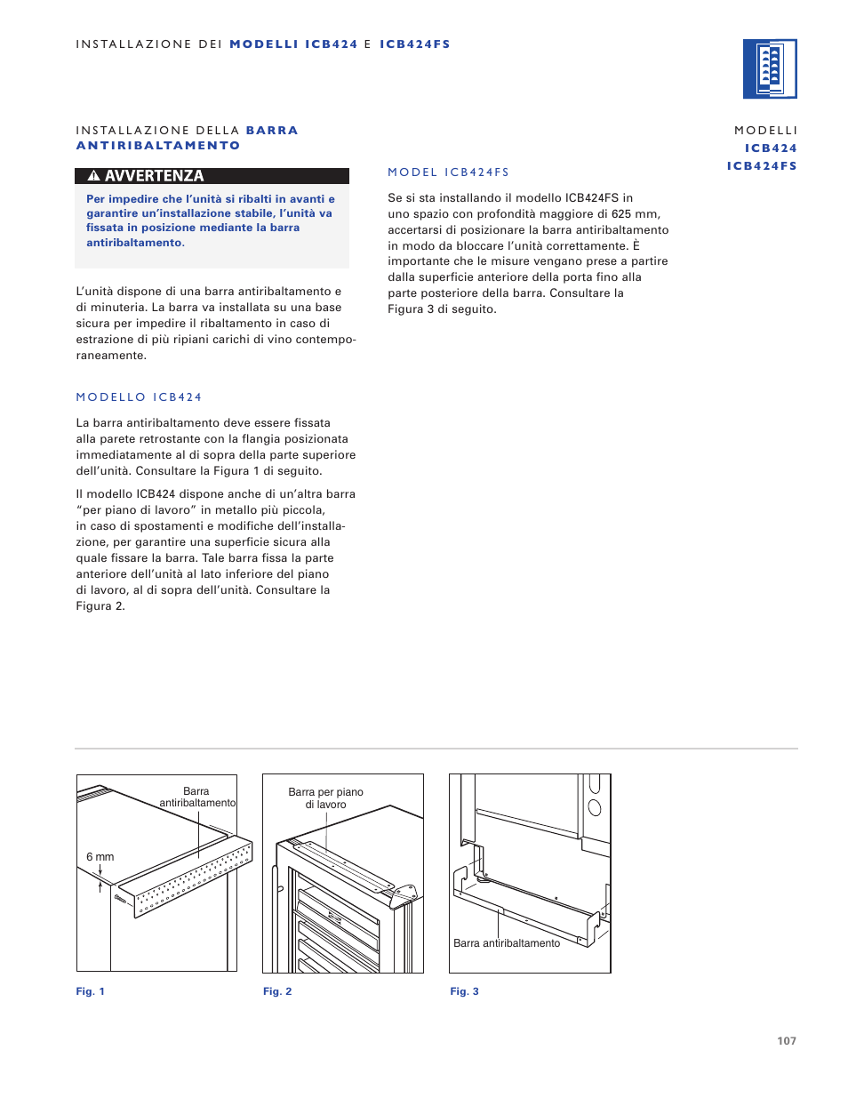 Sub-Zero ICB424 User Manual | Page 107 / 172