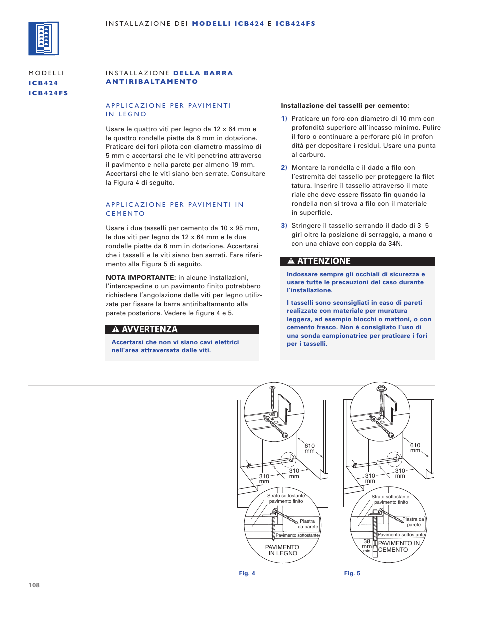 Sub-Zero ICB424 User Manual | Page 108 / 172