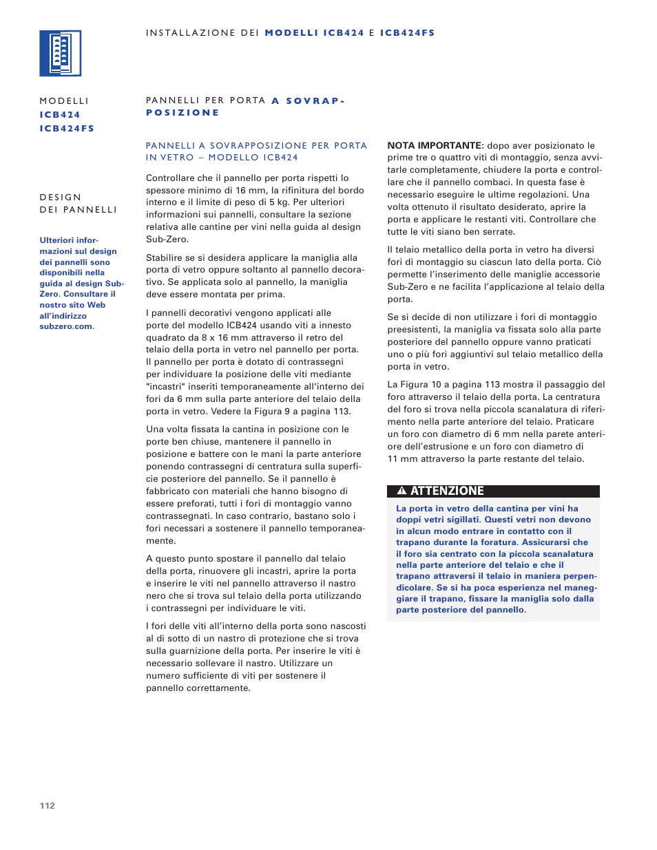 Sub-Zero ICB424 User Manual | Page 112 / 172