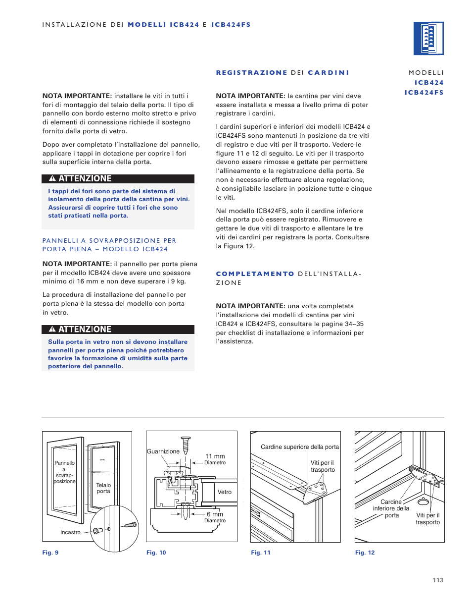Sub-Zero ICB424 User Manual | Page 113 / 172