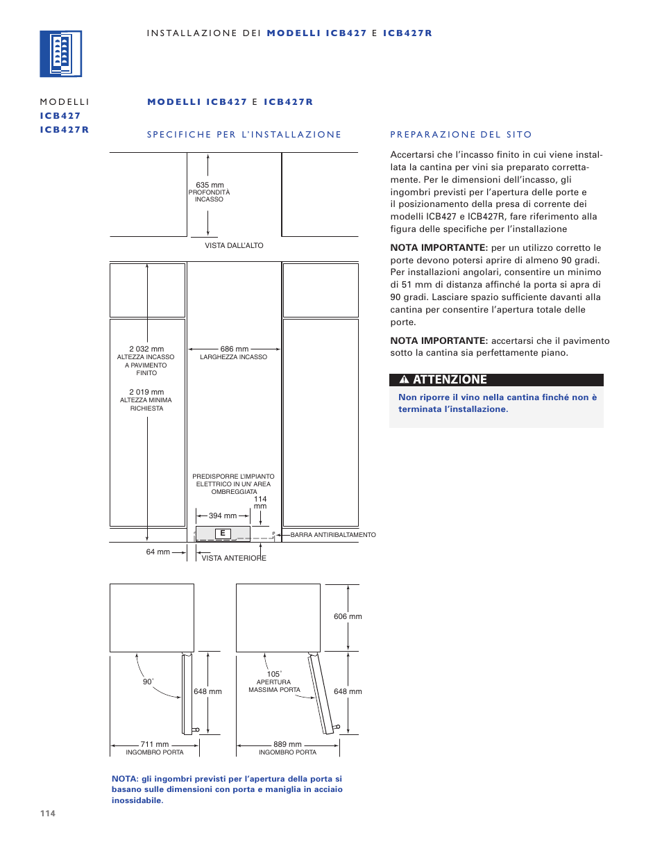 Sub-Zero ICB424 User Manual | Page 114 / 172