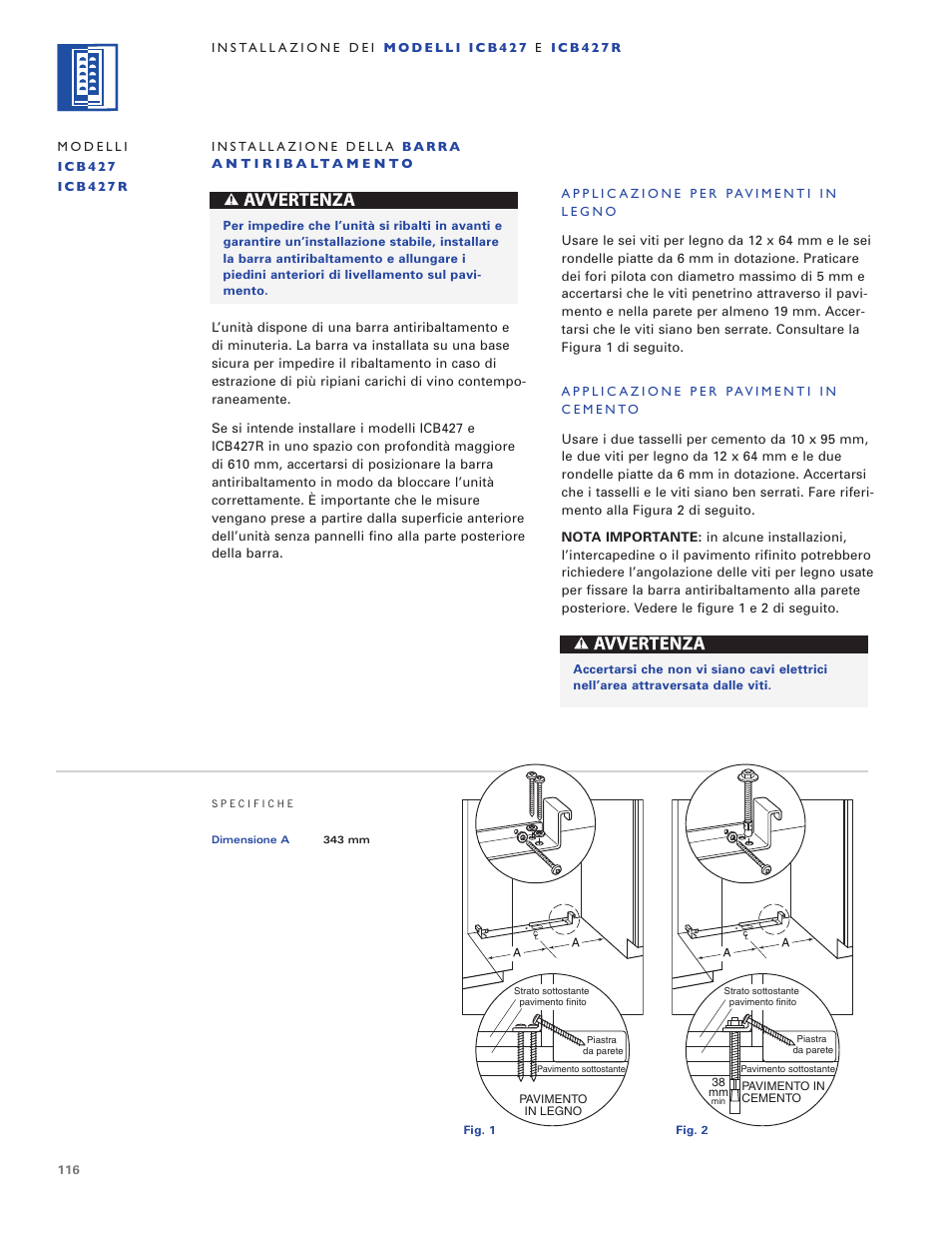 Sub-Zero ICB424 User Manual | Page 116 / 172