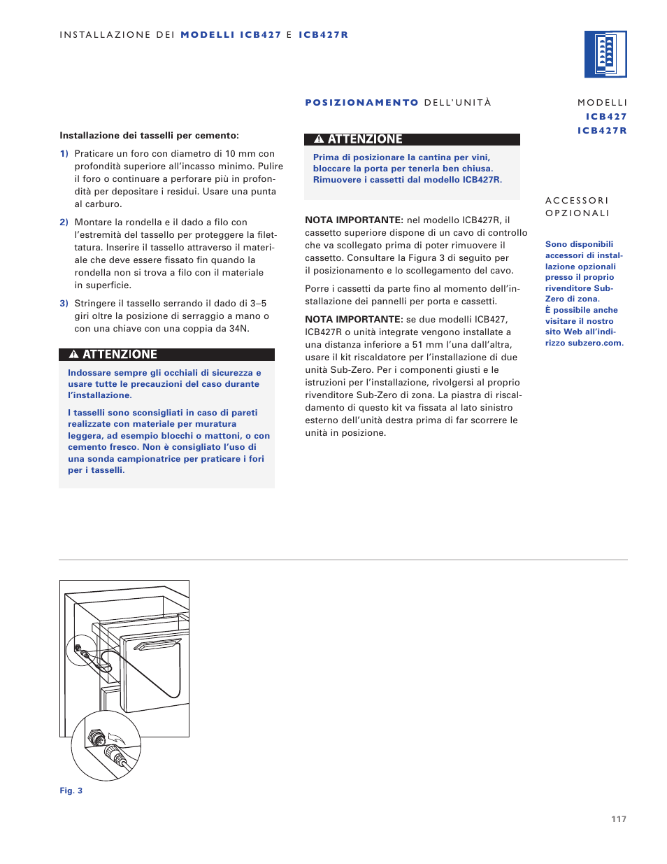 Sub-Zero ICB424 User Manual | Page 117 / 172