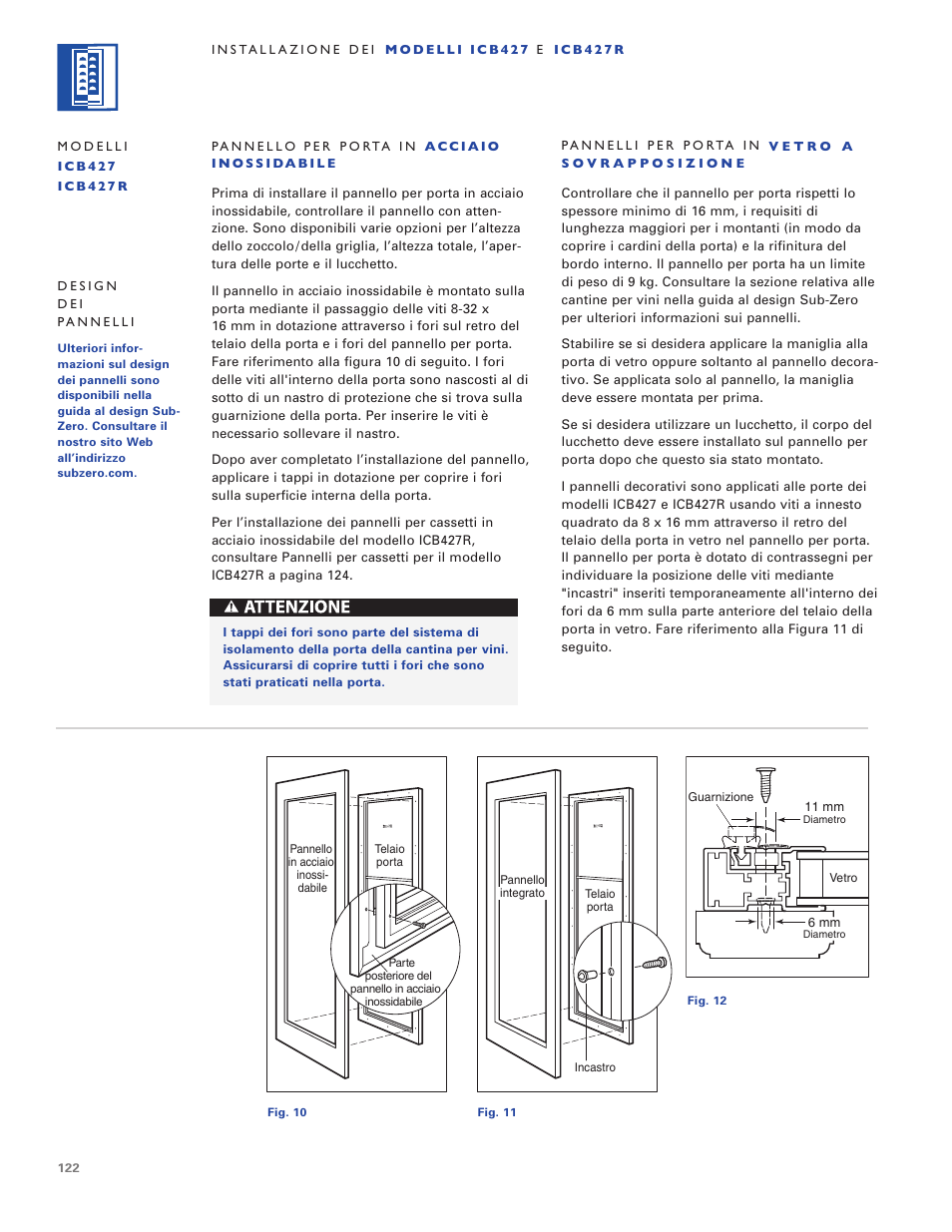 Sub-Zero ICB424 User Manual | Page 122 / 172