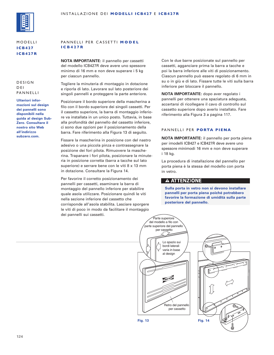 Sub-Zero ICB424 User Manual | Page 124 / 172