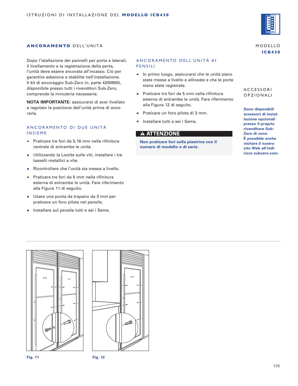 Sub-Zero ICB424 User Manual | Page 135 / 172