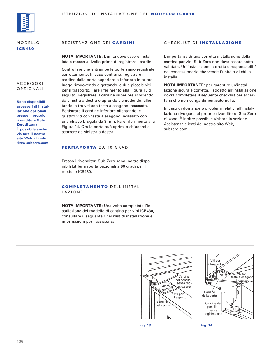 Sub-Zero ICB424 User Manual | Page 136 / 172