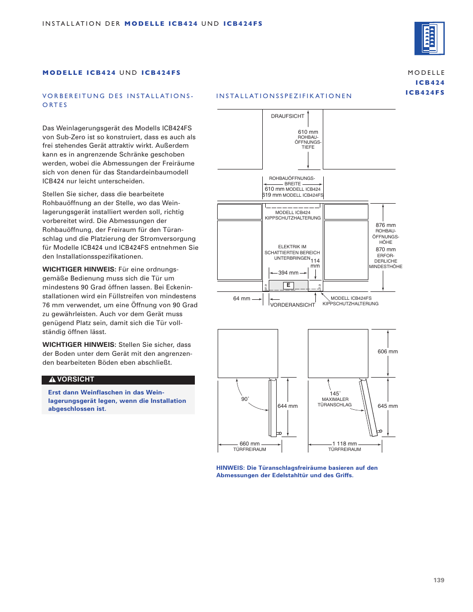 Sub-Zero ICB424 User Manual | Page 139 / 172