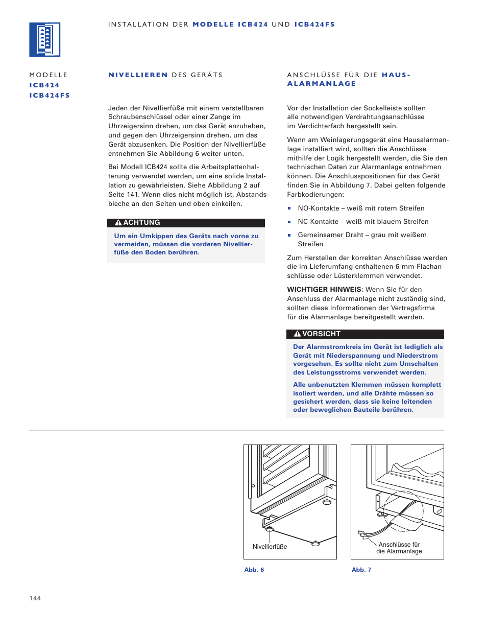 Sub-Zero ICB424 User Manual | Page 144 / 172