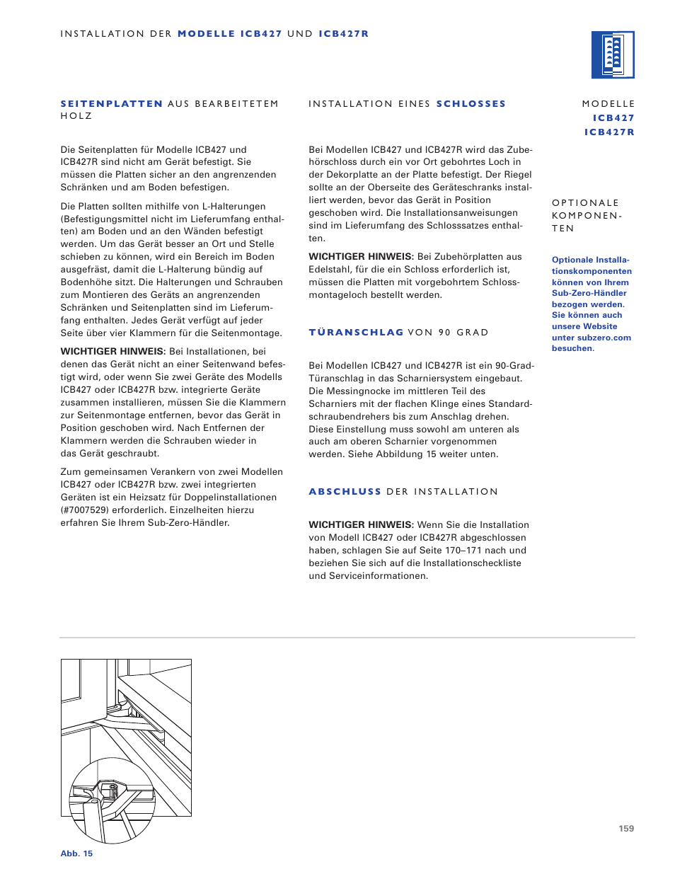 Sub-Zero ICB424 User Manual | Page 159 / 172