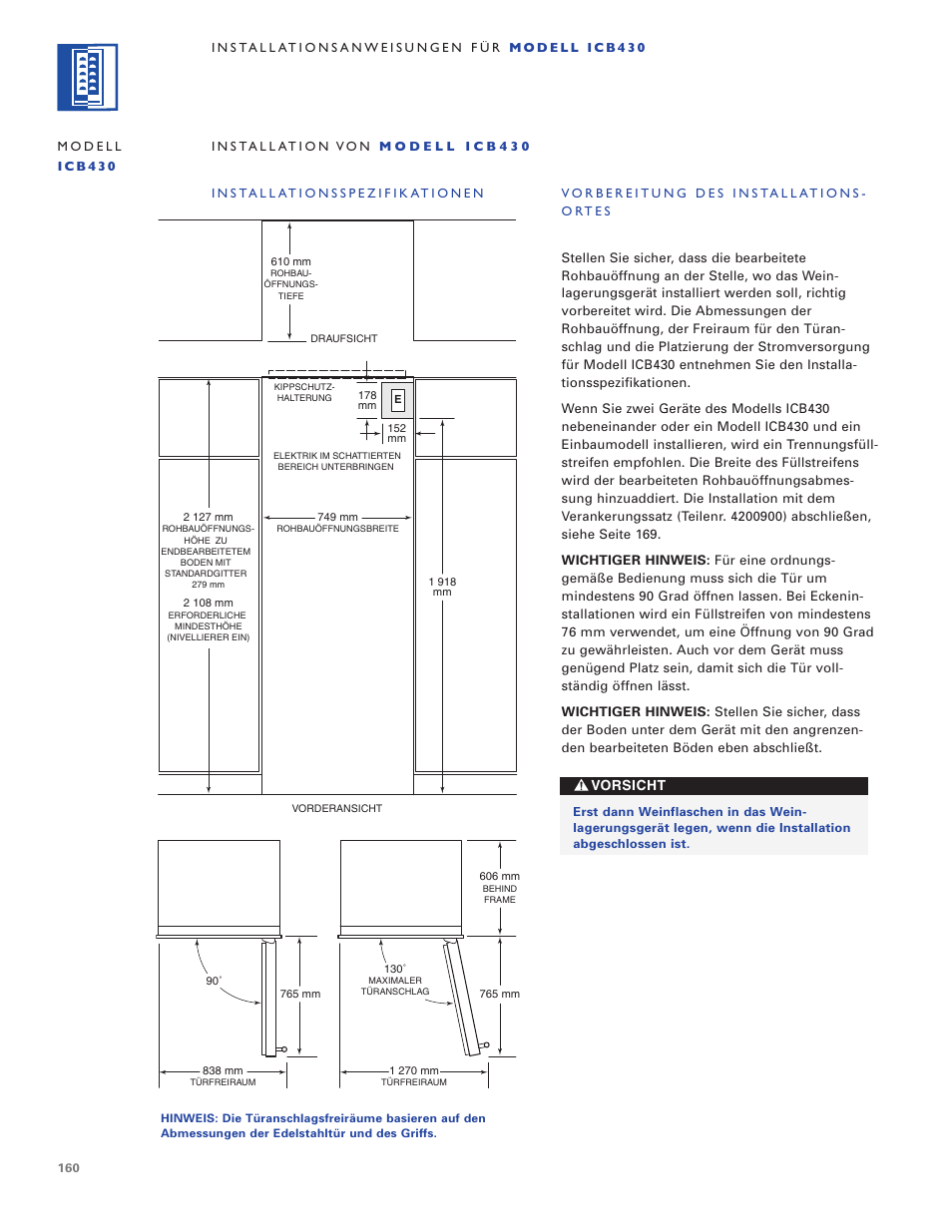 Sub-Zero ICB424 User Manual | Page 160 / 172