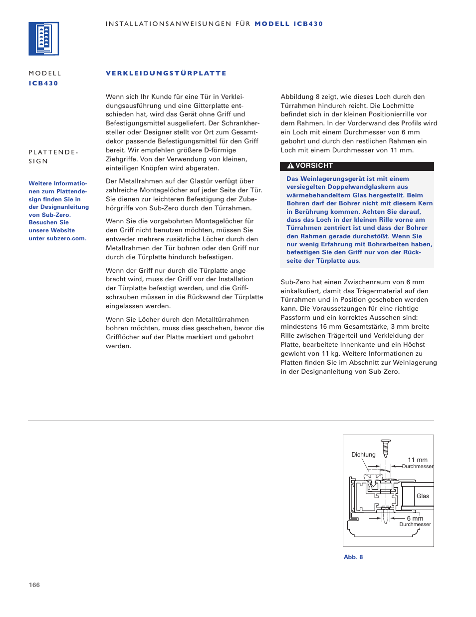 Sub-Zero ICB424 User Manual | Page 166 / 172