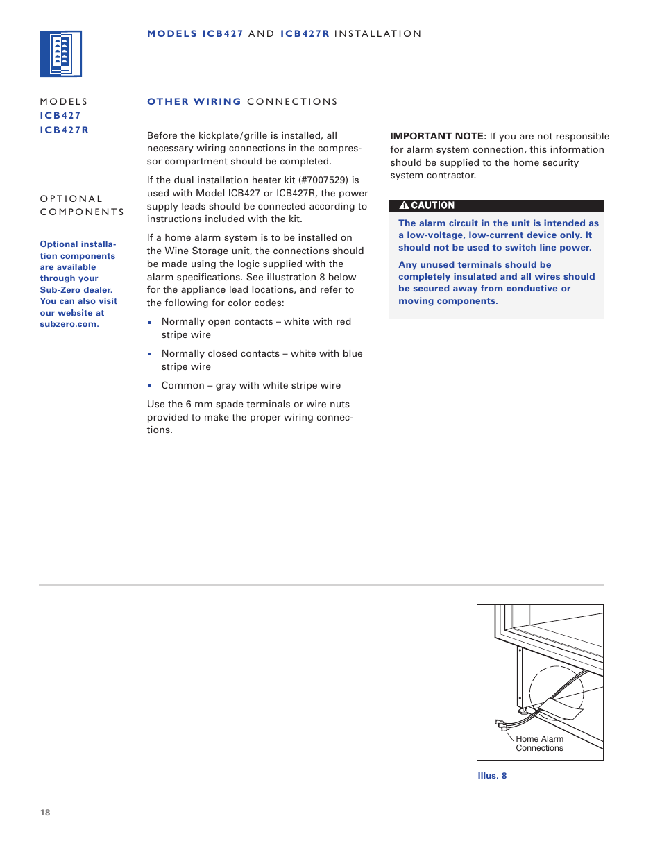 Sub-Zero ICB424 User Manual | Page 18 / 172