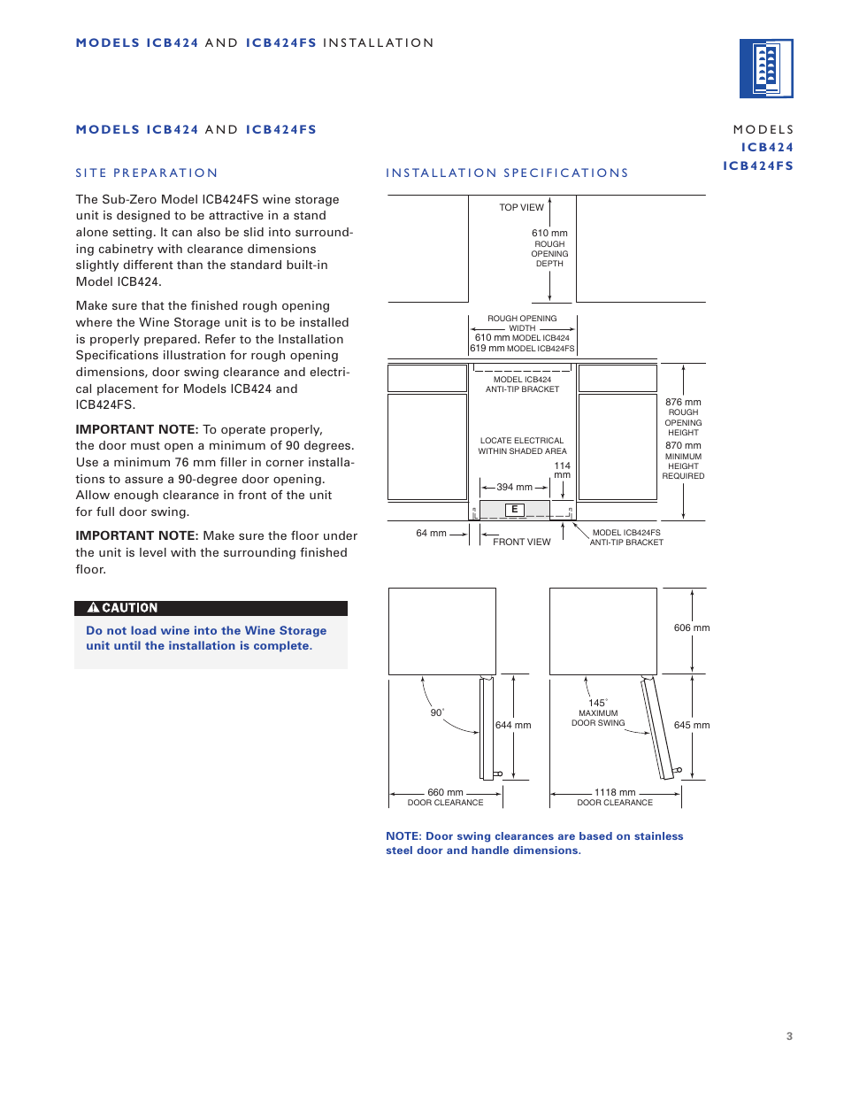 Sub-Zero ICB424 User Manual | Page 3 / 172