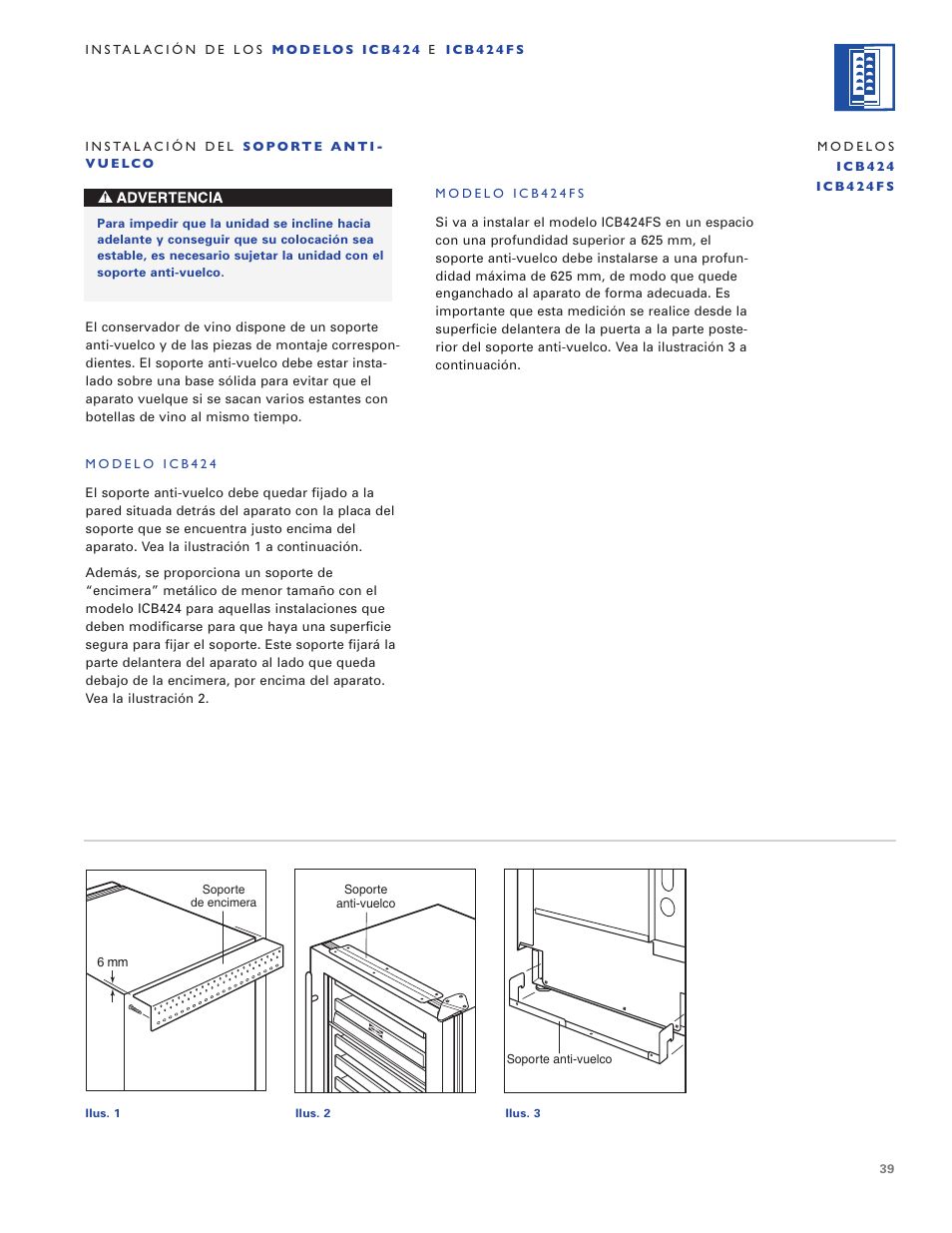 Sub-Zero ICB424 User Manual | Page 39 / 172
