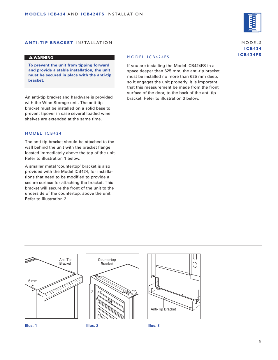 Sub-Zero ICB424 User Manual | Page 5 / 172