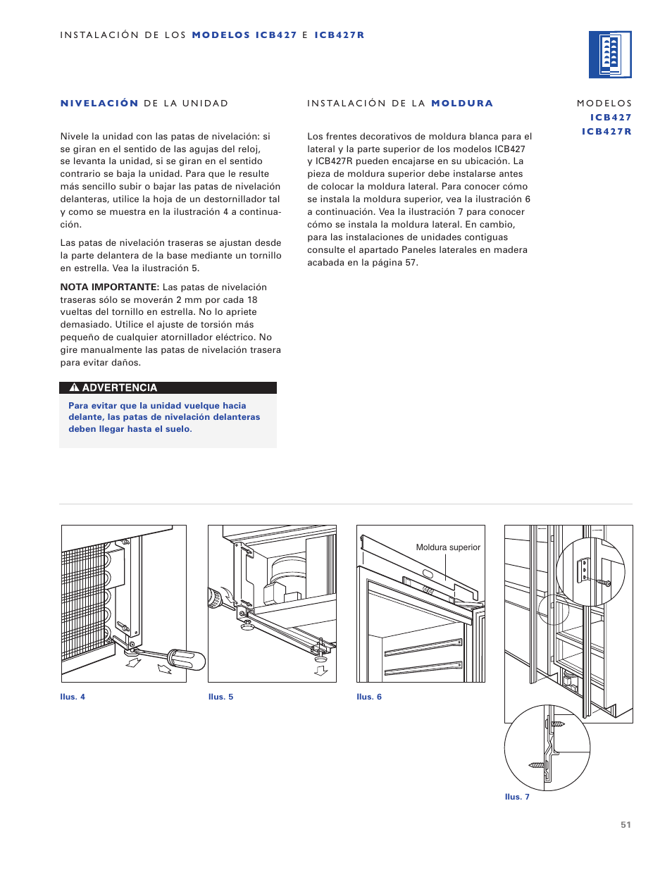 Sub-Zero ICB424 User Manual | Page 51 / 172